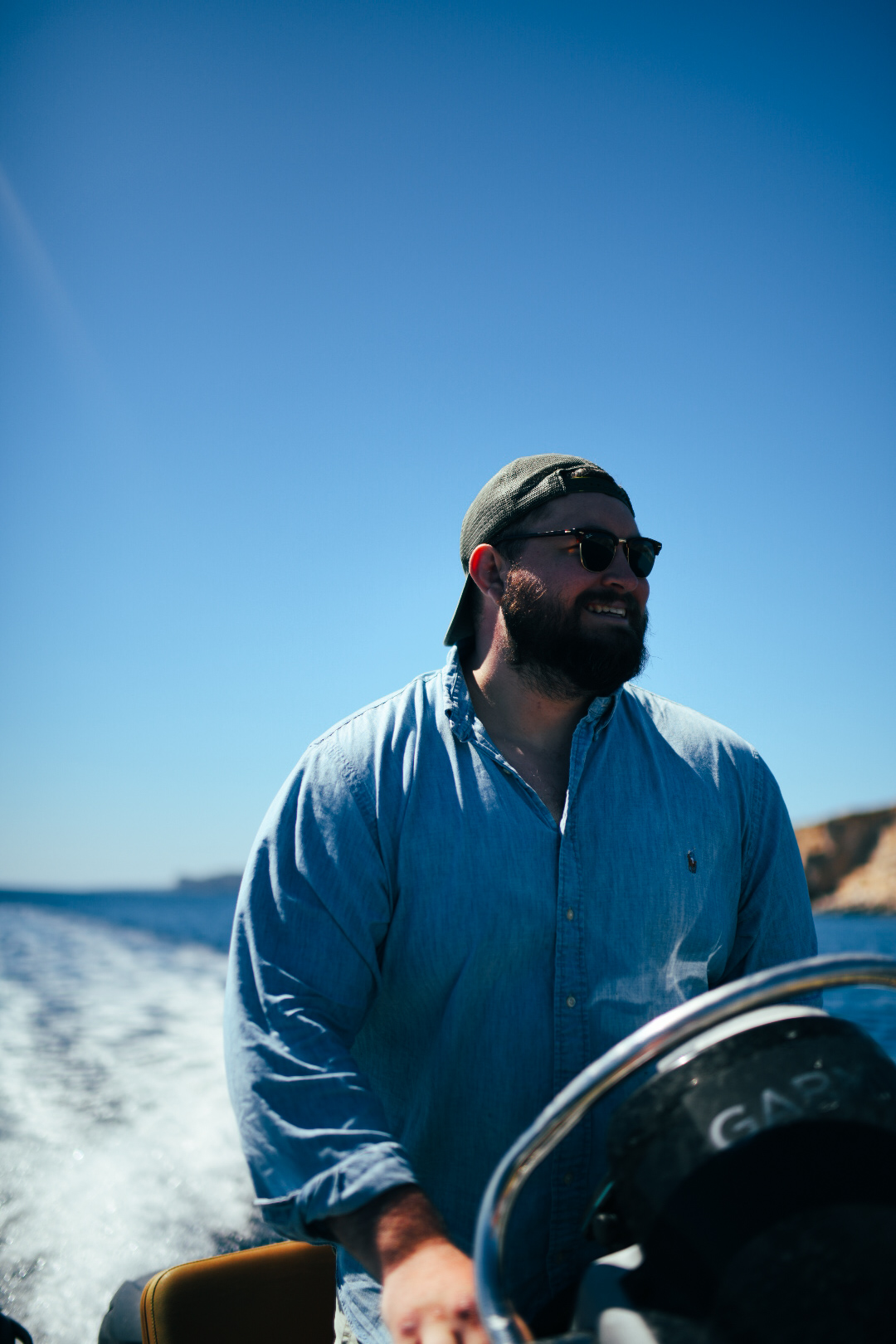 Running a boat along the coast