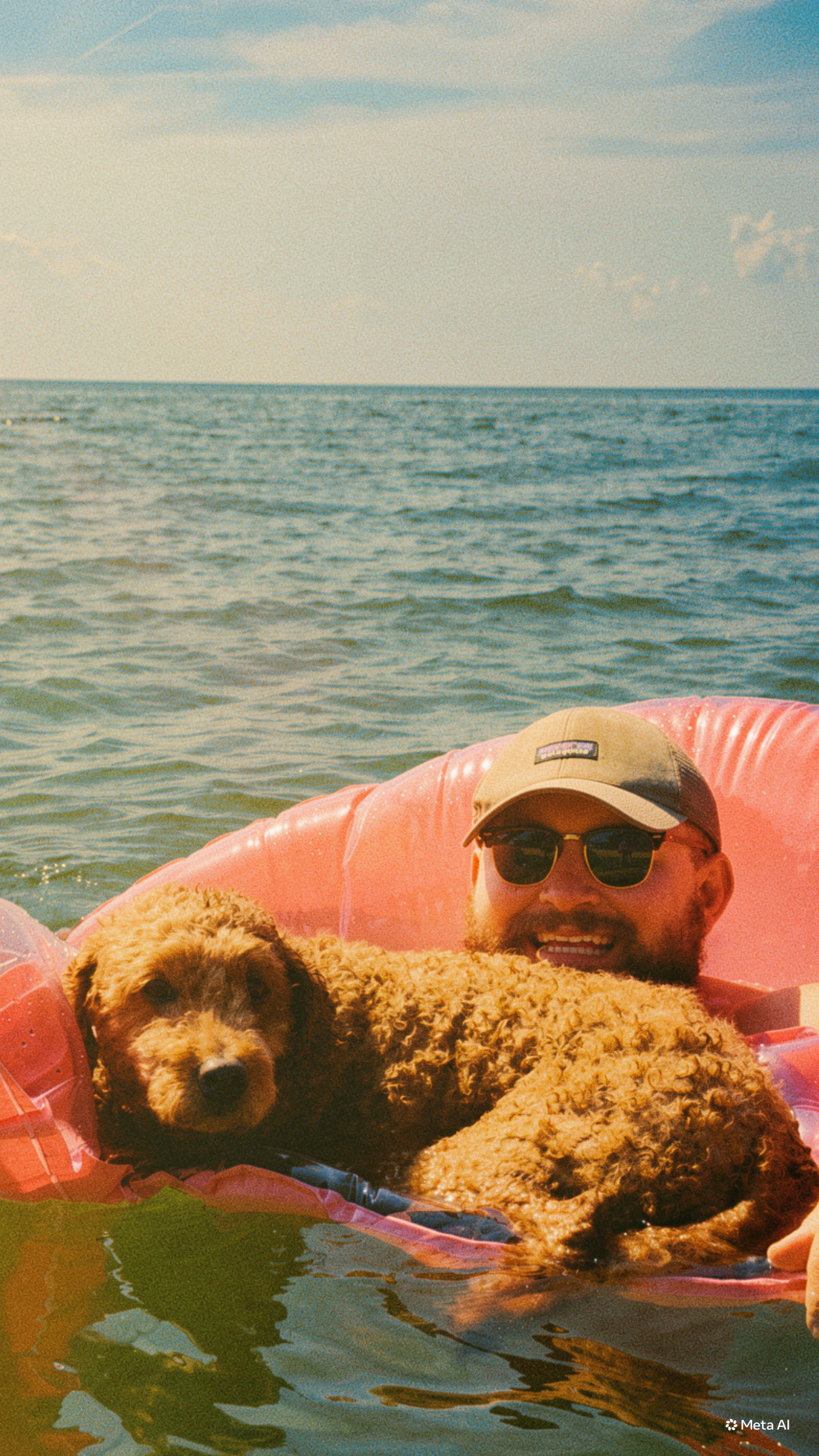 Floating in the water with Roxy
